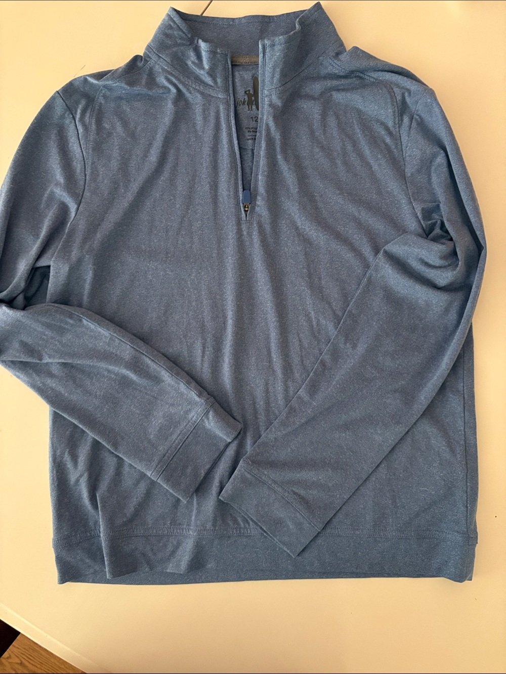 johnnie-O Light Blue Kids Quarter-Zip Pullover